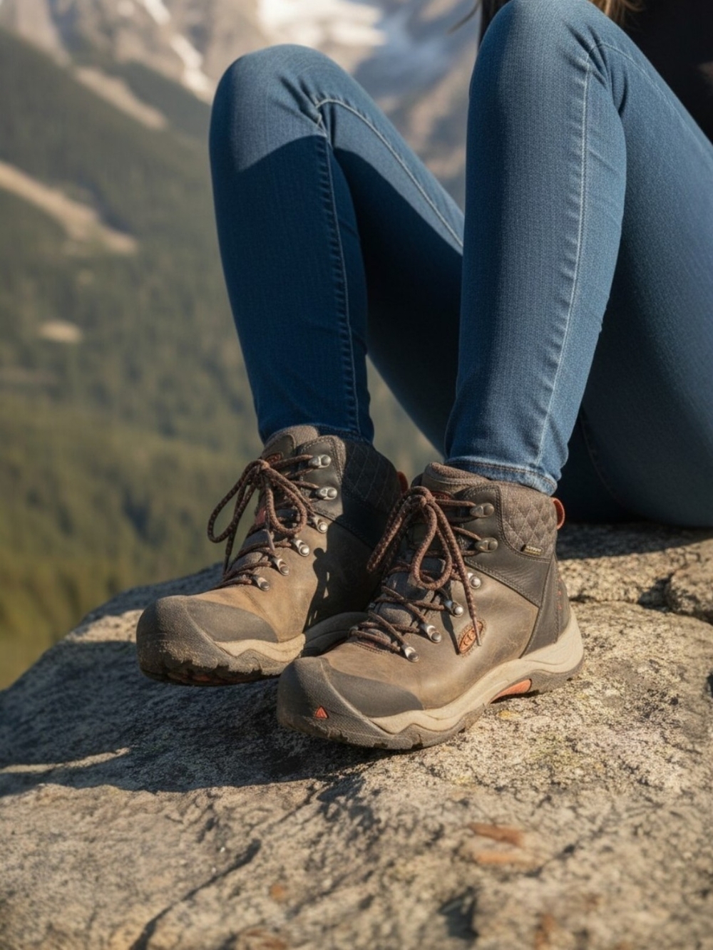✨️KEEN Women's Brown Hiking Boots - Rugged Waterproof Trail Boots! New Laces! - Picture 11 of 16